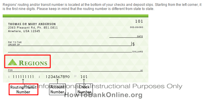 regions bank texas routing number